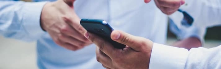 Healthcare professionals using digital interface