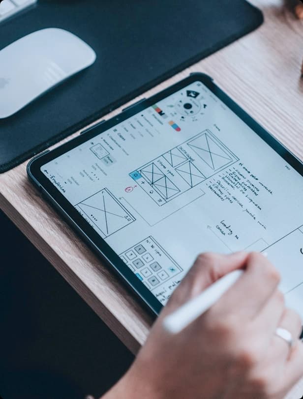 Tablet interface design planning for digital products