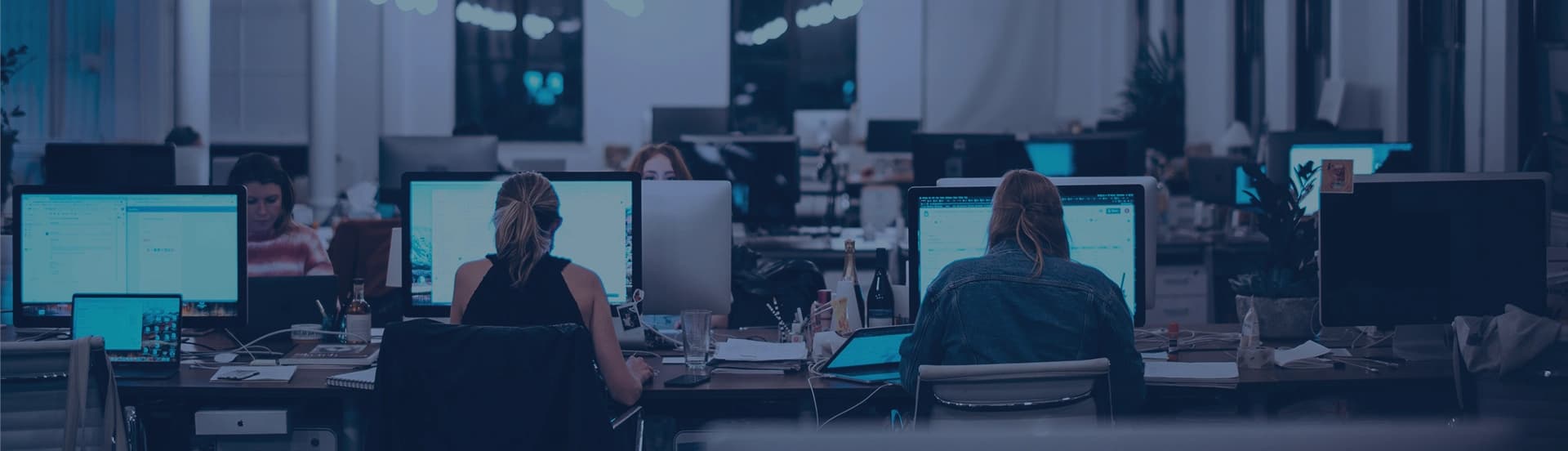 Office team working on project delivery