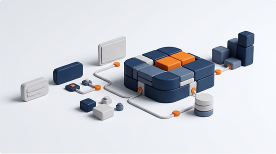 Modular software architecture illustration